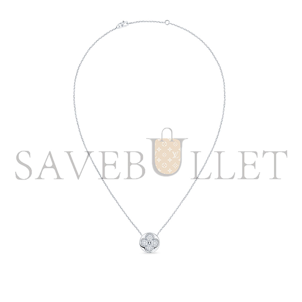 LOUIS VUITTON DIAMOND BLOSSOM SUN PENDANT, WHITE GOLD AND DIAMONDS Q93630